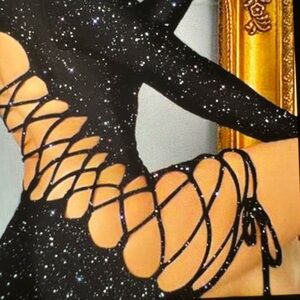 Sparkling Black Cutout Dress